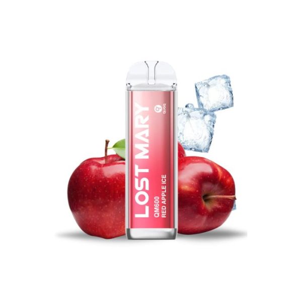 lost-mary-qm600-rojo-desechable-hielo-manzana