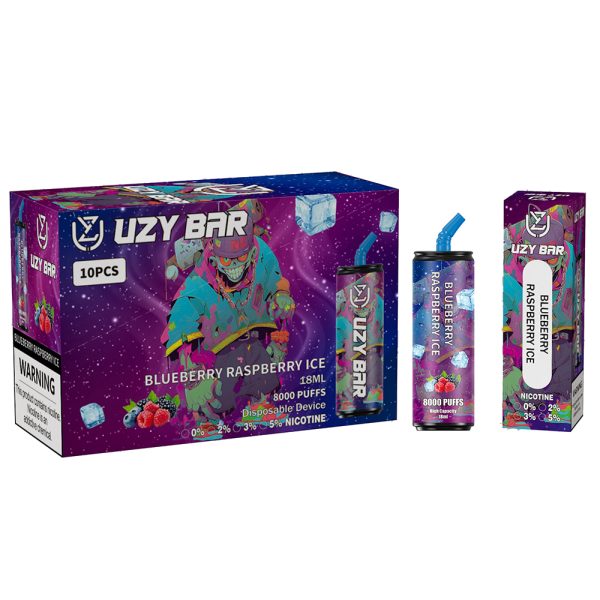 UZY-Bar-8000-puffs vape Blueberry-Raspberry-Ice