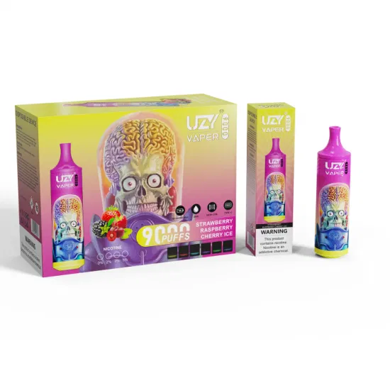 Strawberry Raspberry Cherry Ice Uzy-Vape-9000-Puffs-E-Cigarette-Disposable-Vapes